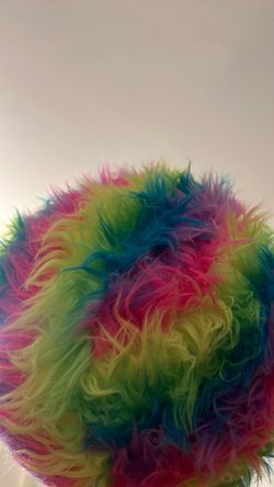 Schylling NeeDoh Dohzee Fuzzy Furry Rainbow Ball