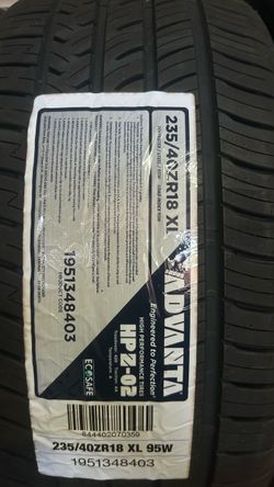 235/40R18 Advanta $155 each (cash price)