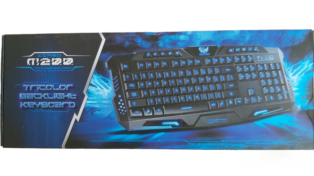 3 Color LED Backlight USB Wired illuminated Game Gaming Keyboard PC