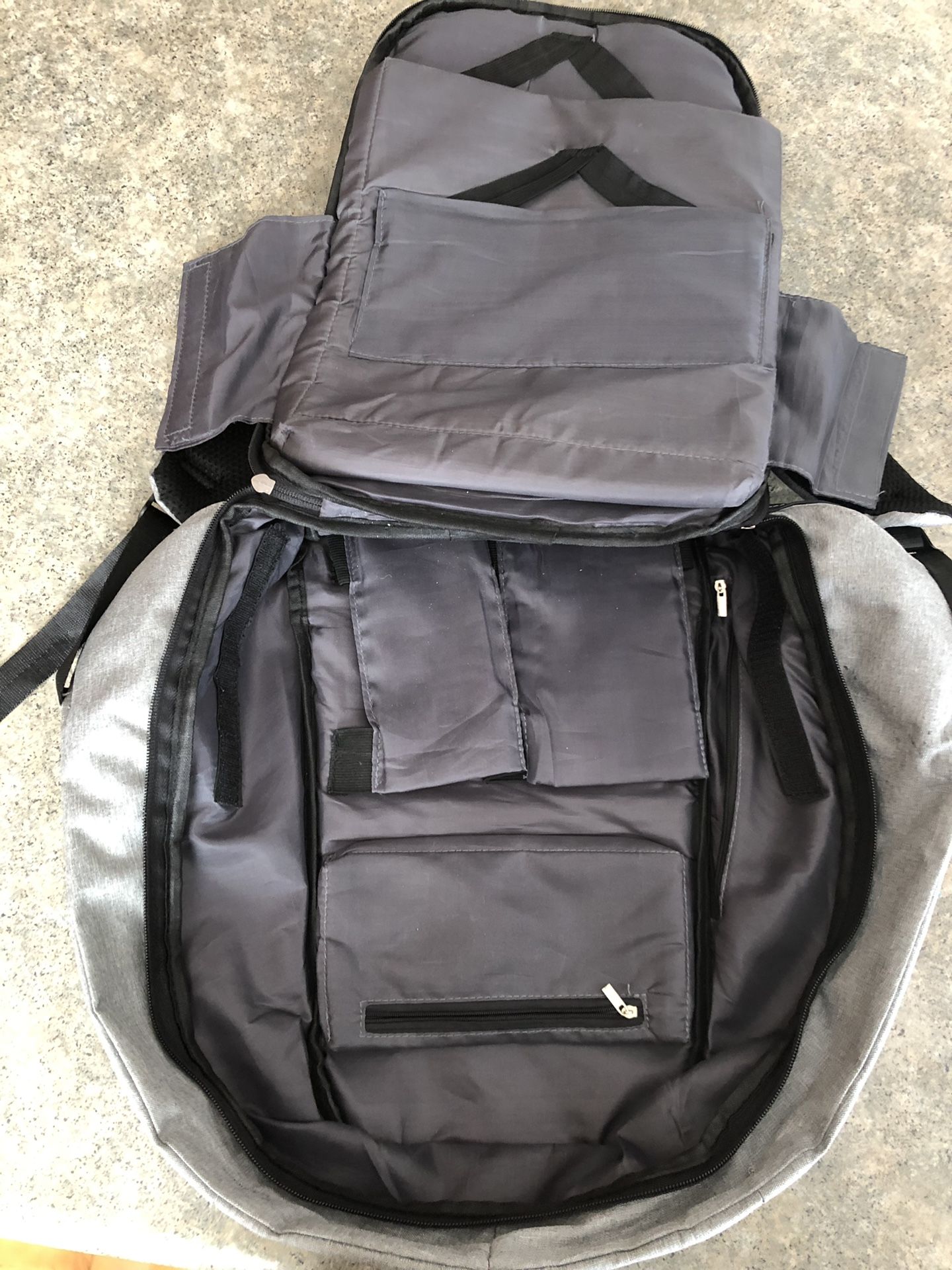 Modern gray laptop backpack