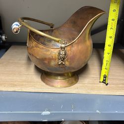 antique copper coal scuttle