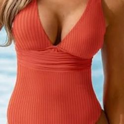 New Ribbed One Piece Swimsuit 
