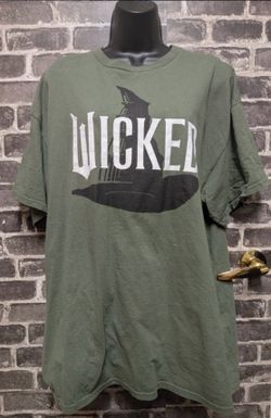 Wicked Movie Logo Graphic T-Shirt – XLarge – Green Musical Tee