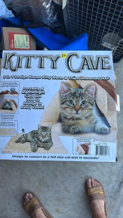 Kitty Cave 2-in-1 Cat Bed and Mat