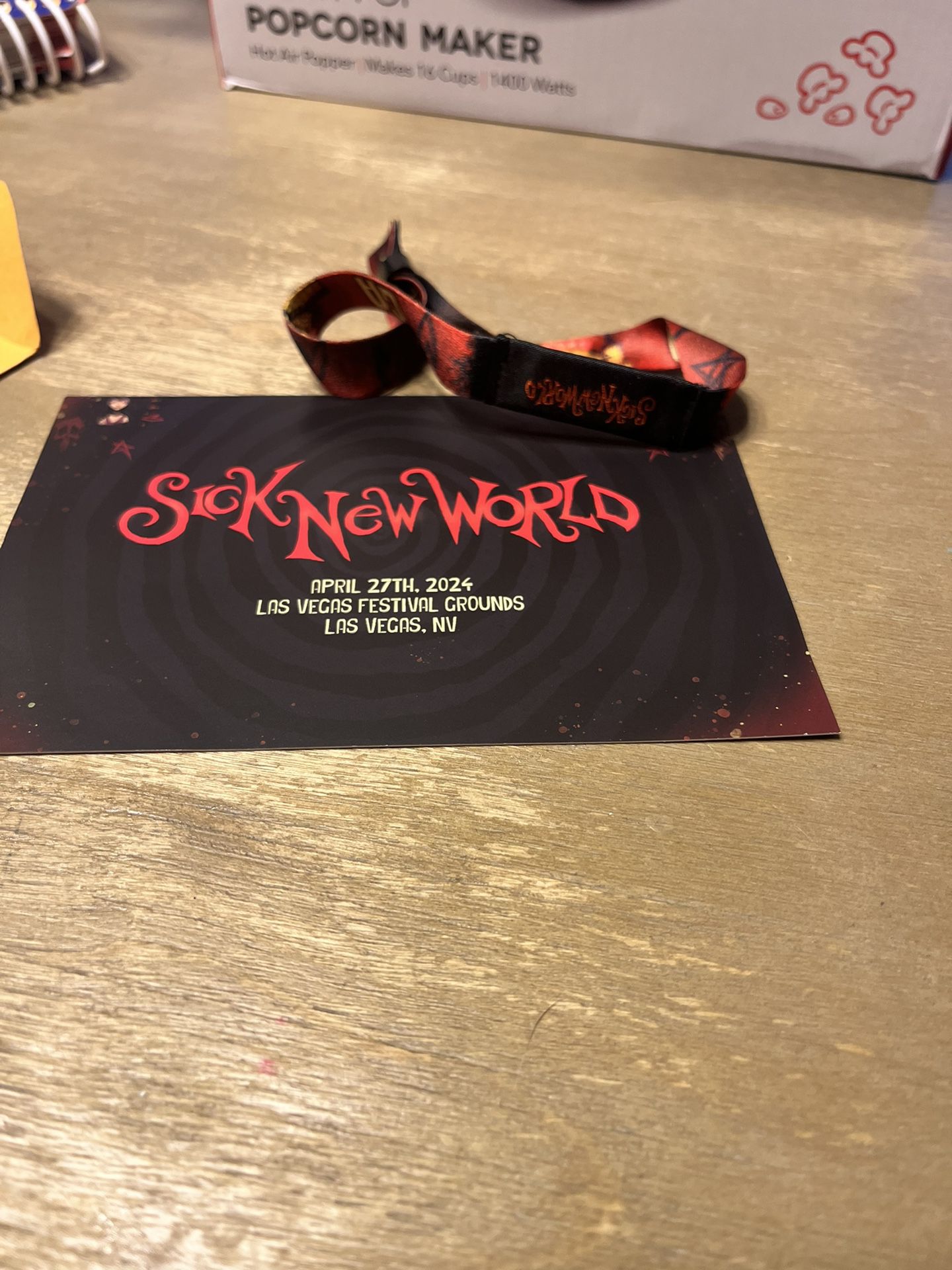 Sick New World 2024 Ticket And Wristband 