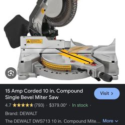 15 Amp Corded 10 in. Compound Visit > Single Bevel Miter Saw