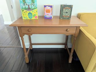 Solid Wood Desk with Single Drawer vintage used condition