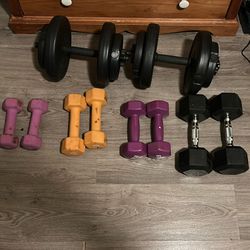 Set Of 5 Dumbells 