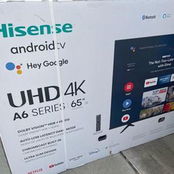 65” inch Hisense Smart Android UHDTV 4K 