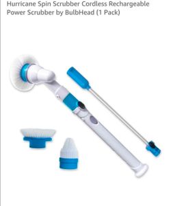 Hurricane Spin Scrubber Cordless Rechargeable Power Scrubber by BulbHead (1 Pack)