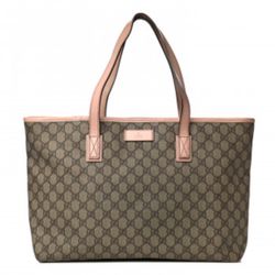 Designer Bag With Pink Leather  Trim 