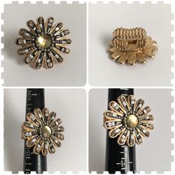 PRETTY WOMENS STRETCH RING RING 8-12 ESTATE FIND JEWELRY VINTAGE TO FASHION  