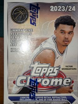 2023-24 Topps Chrome NBA Basketball Factory Sealed Value Blaster Box New Box