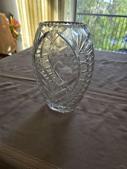 Vintage Bohemian Lead Crystal Vase