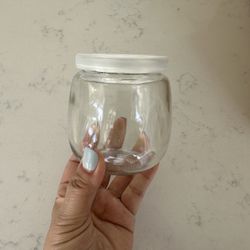 10oz glass jar with lid, glass weight 200g, thick glass New 4or$6
