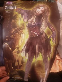 Zombie girl costume size 8-10
