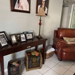 Juego de Sala de Cuero Marrón | Elegant Brown Leather Living Room Set