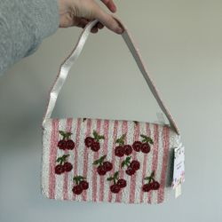 Viral Cherry Beaded Bag