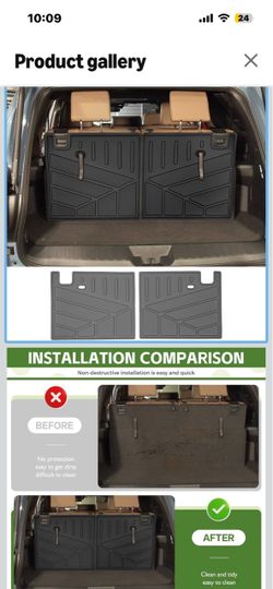 3rd Row Seat Back Mat for 2025 2026 Toyota 4Runner 7 Seats