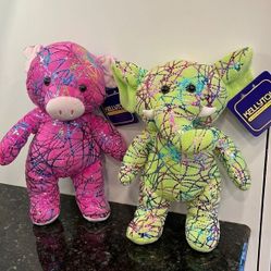 Kellytoy Sparkle Pig &amp; Elephant. Size 11” with Tags 