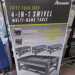 ATOMIC 54" 4-in-1 Multi-Game Swivel Table