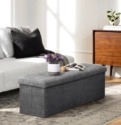 43" Storage Ottoman Bench Folding Bench