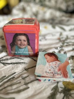 LovEvery Learning Language Action Cube With Cards Toddler Baby Child Kid