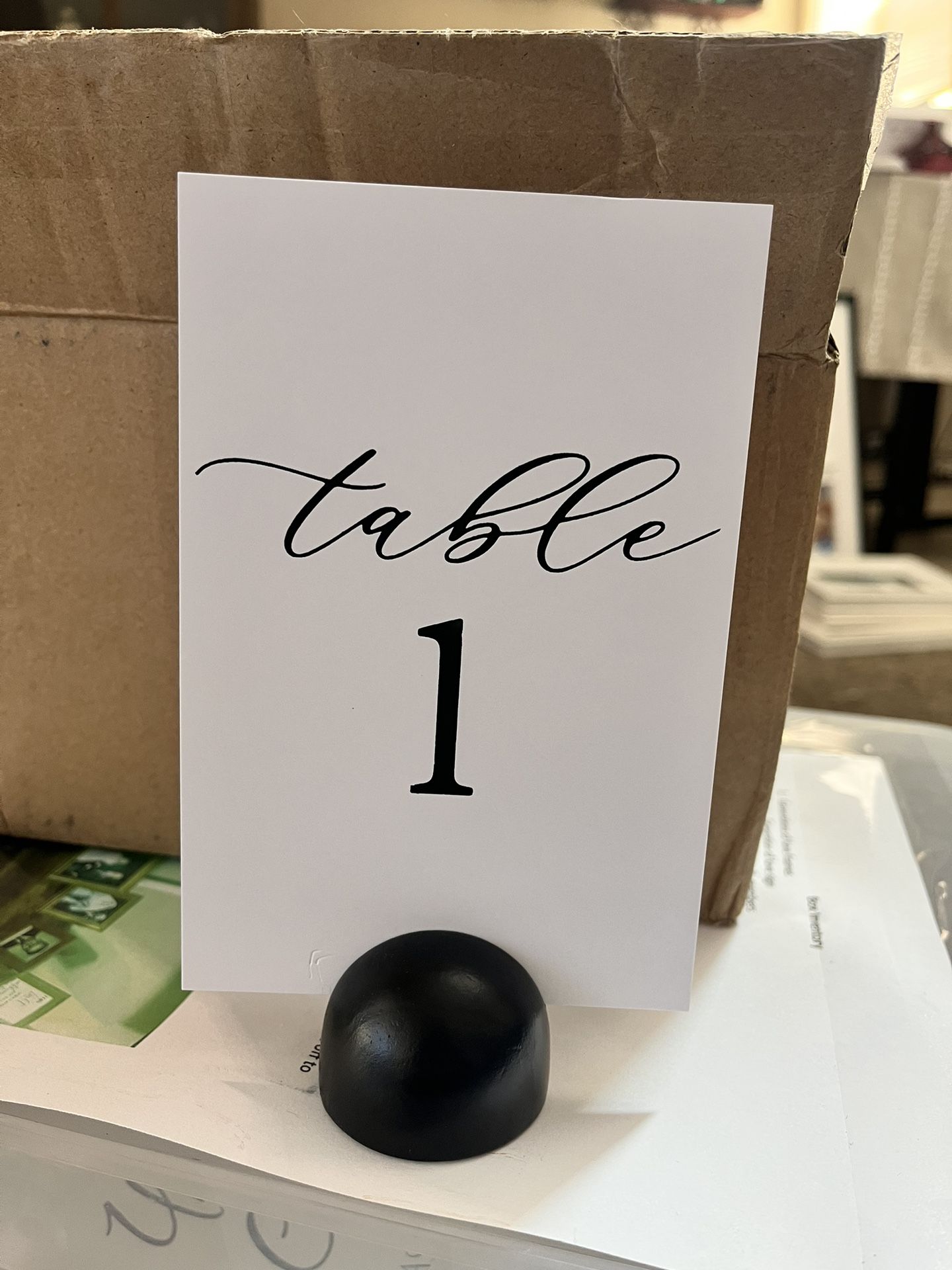 Table Numbers With Stands