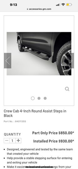 2025 Chevy Silverado 4” Round Assist Steps