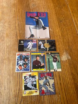 Derek Jeter Card Lot & Mini Poster