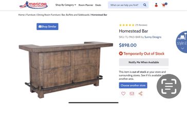 Great Quality - Real Wood Bar - NEW