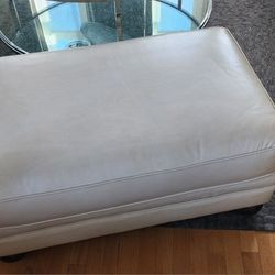 VEGAN LEATHER OTTOMAN 