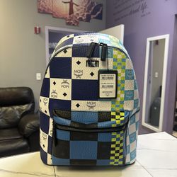 MCM Backpack Checkered 