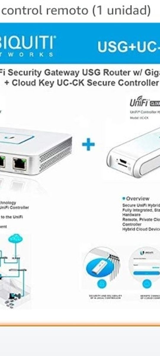 Puerta De Enlace De Seguridad + Llave UNIFI Cloud