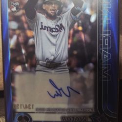 Victor Mesa Jr Autograph Card Numberd At 134/150 Blue Paralell 