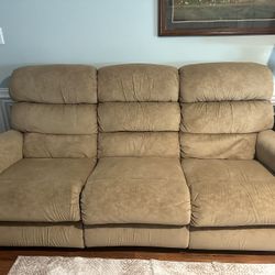 La Z Boy Three Seat Recliner Sofa