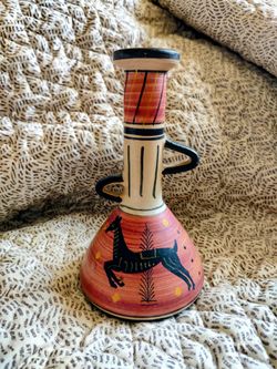 Handpainted Italian pottery vase
