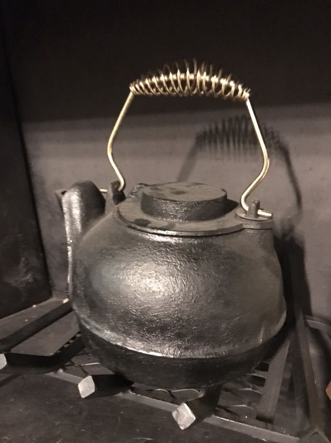 Cast iron tea kettle