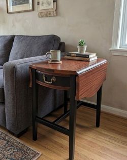 Drop-Leaf Side Table with Drawer