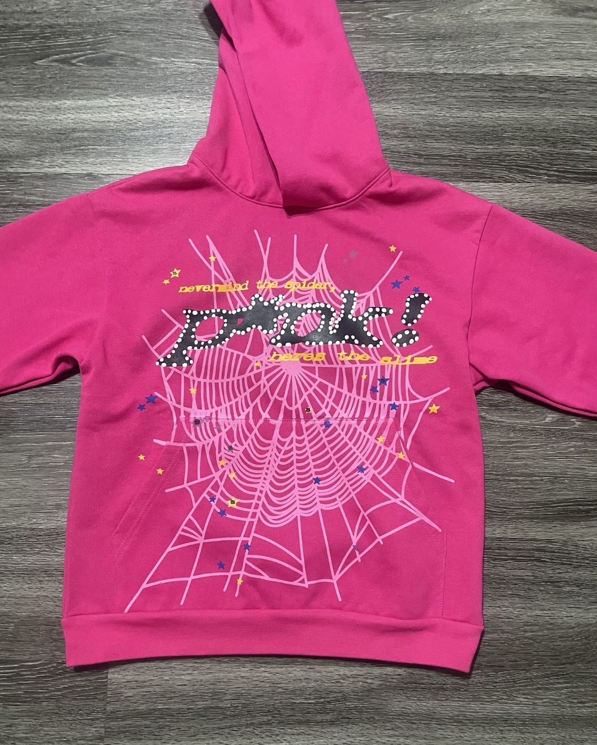 Sp5der hoodie pink