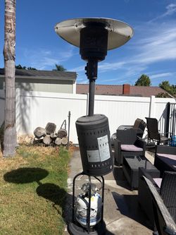 Outdoor patio heater & propane  tank