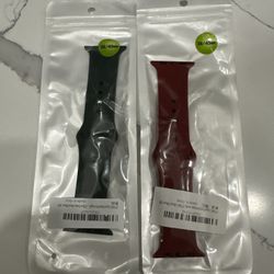 Set Of Two Silicone Sport Bands Compatible With Apple Watch 38/40 mm
