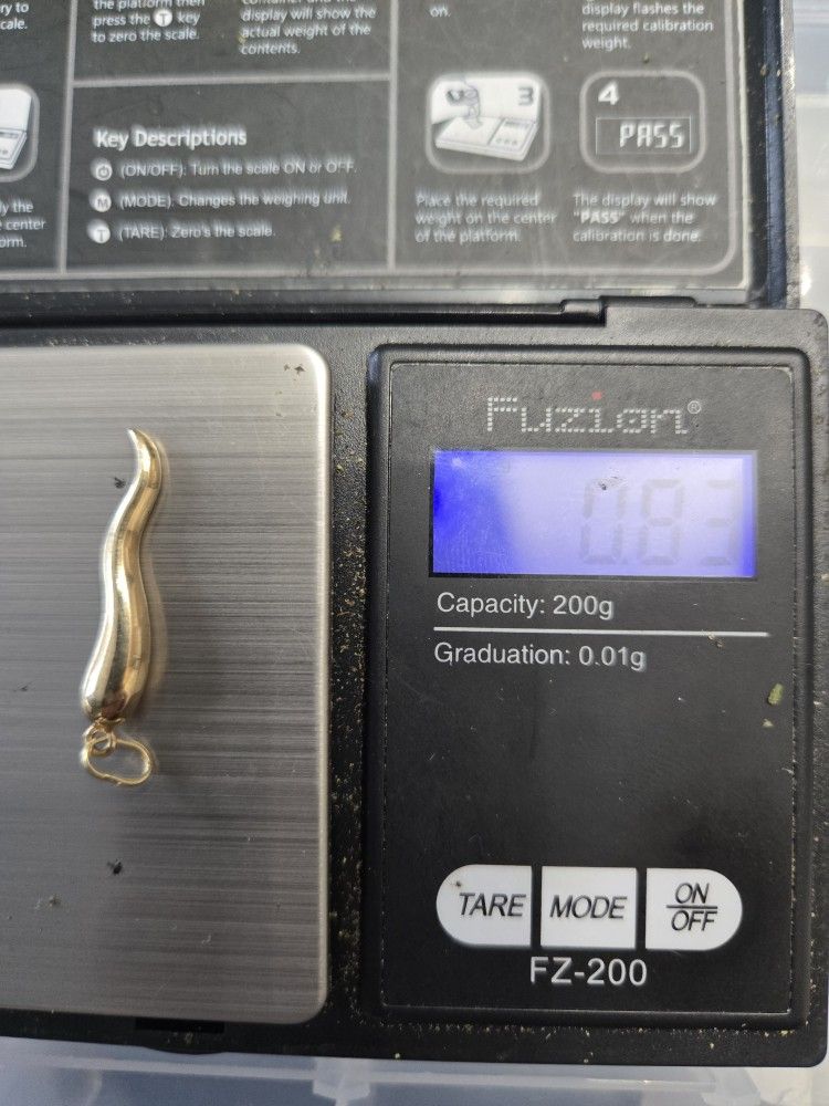 14kt GOLD HORN PENDANT