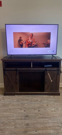 Rustic Barn Door TV Stand Console