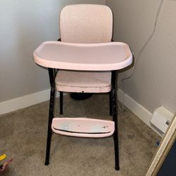 Antique Pink High chair 