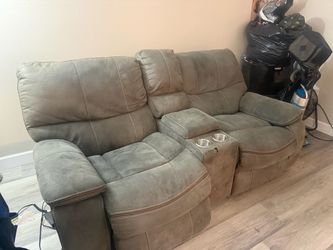 FREE Reclining Loveseat with Center Console