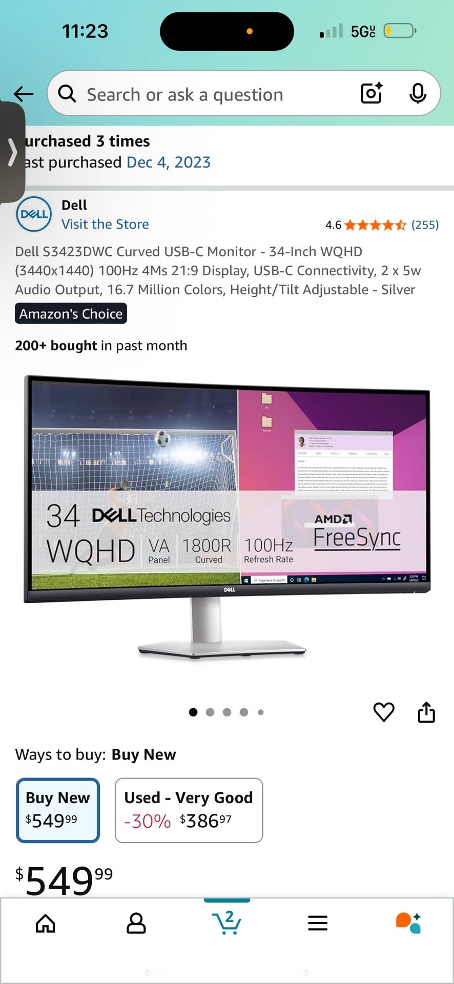 Monitors 200$ Each 350 For Both Has All Cables Can Include Monitor Dual Stand