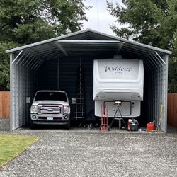 Covered Shelter Vehicle, RV, Boat Storage Steel Carport