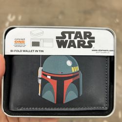 NWT Star Wars bi-fold wallet in tin