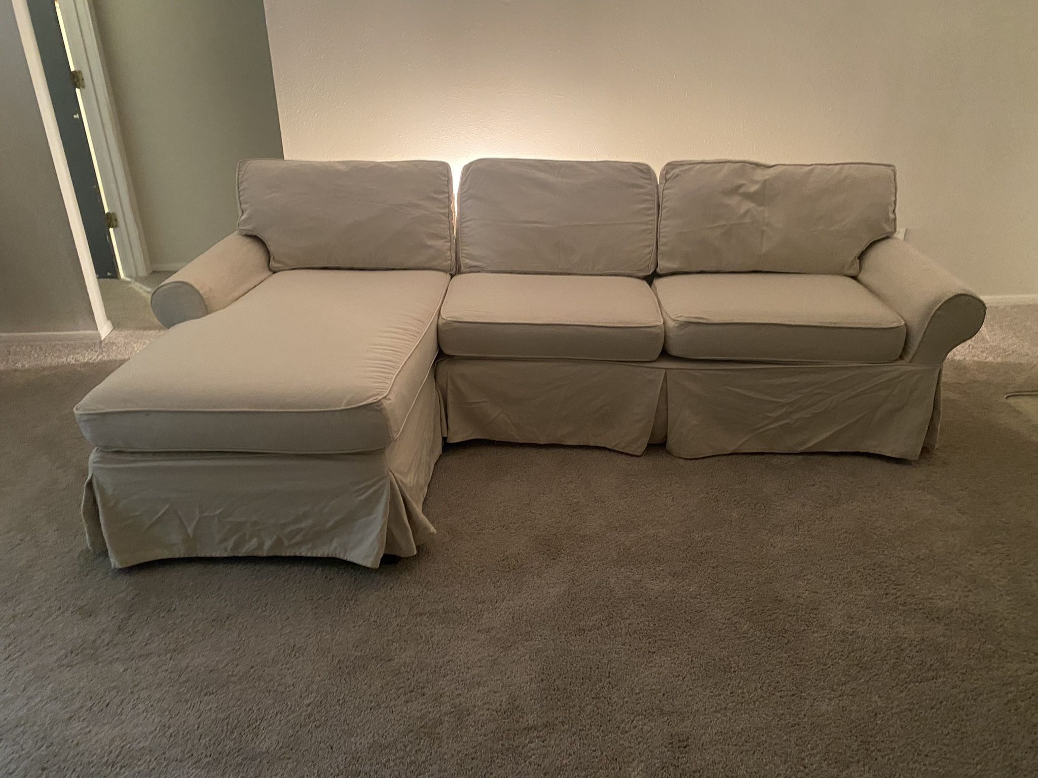 Custom Made Pottery Barn Sectional Sofa Couch